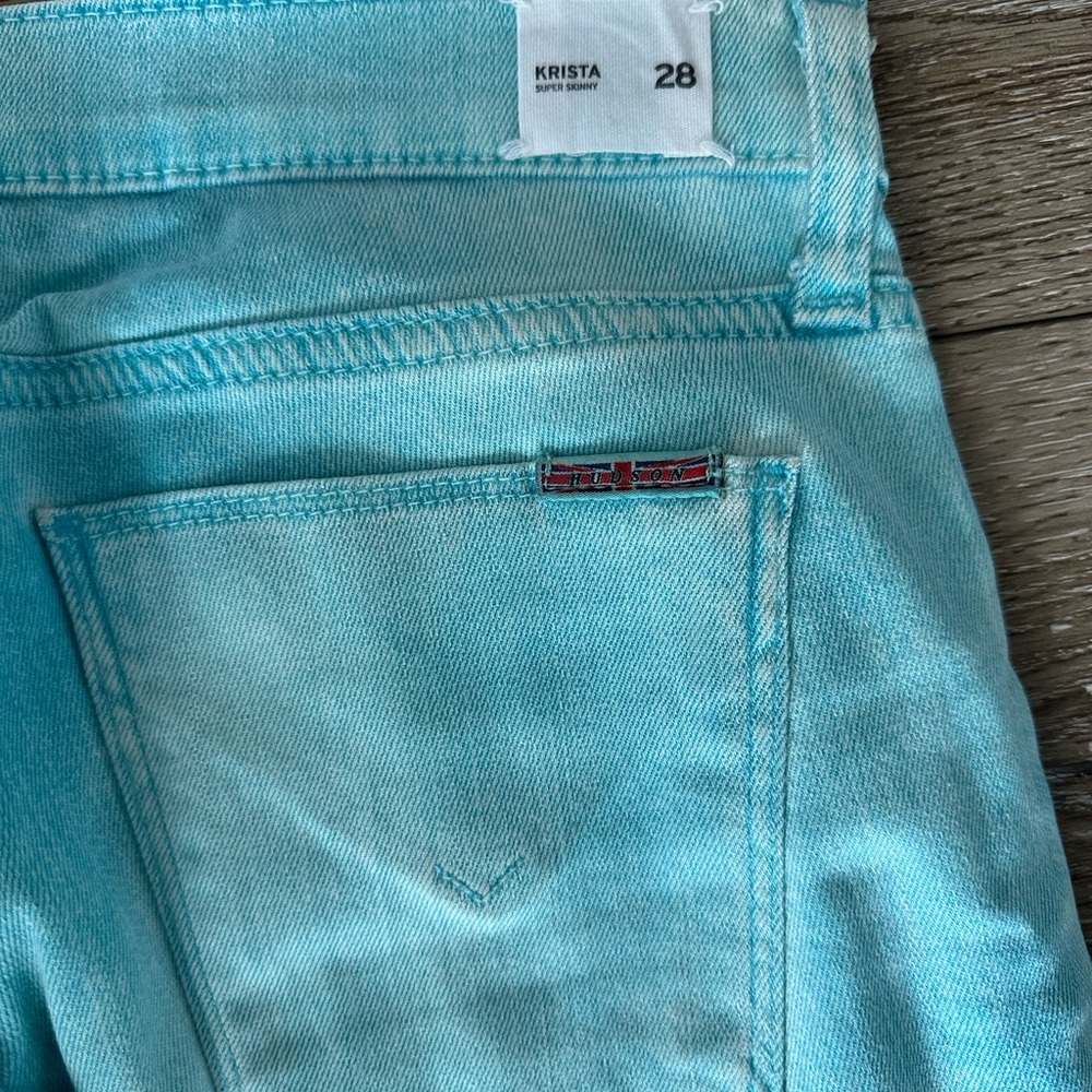 Hudson Jeans Turquoise Blue Skinny Denim - Picture 3 of 4